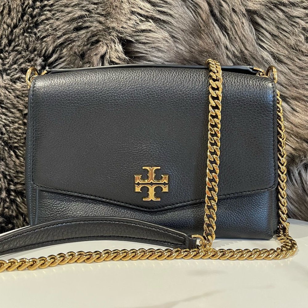 LIKE NEW Tory Burch Kira Pebble Leather Small Convertible Shoulder Bag